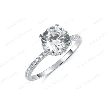 White Moissanite Diamond Wedding Ring